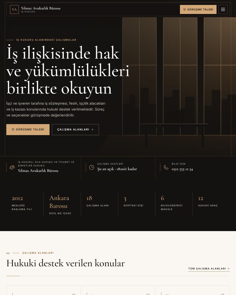 Bronz teması ana sayfa görünümü