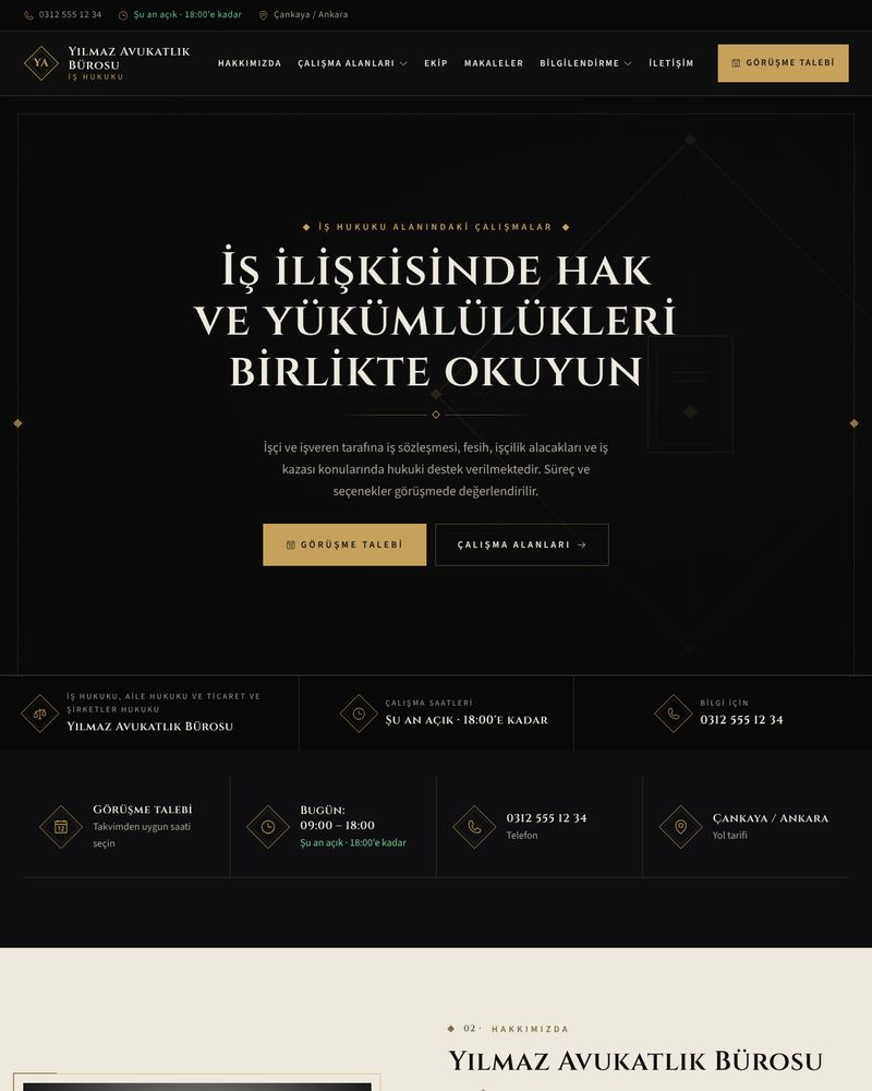 Duruşma teması ana sayfa görünümü